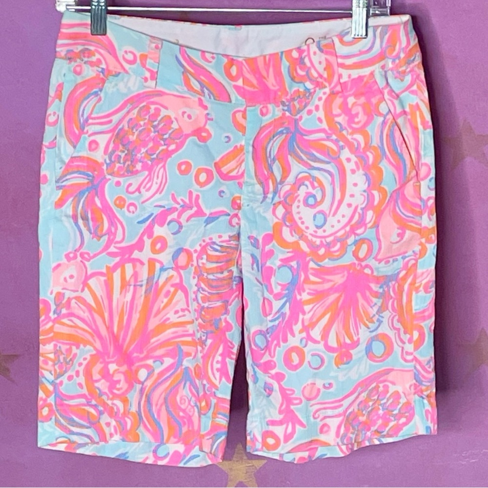 Lilly Pulitzer Chipper Shorts Pink Pout Too Much Bubbly Women’s Size 0 New